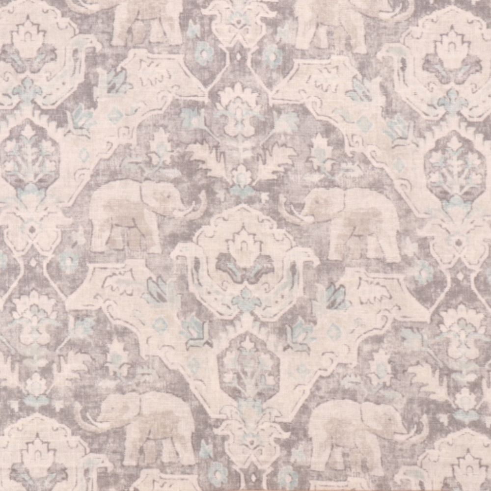 Covington Gray and Cream Elephant Tapestry - 1 yard- Brand New